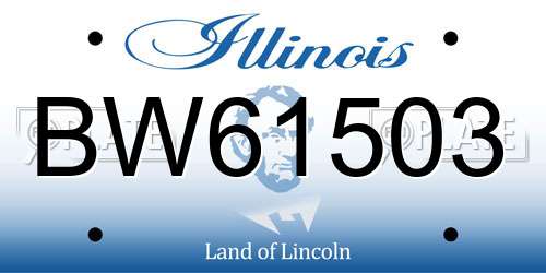 BW61503 Illinois License Plate