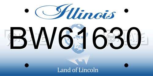 BW61630 Illinois License Plate