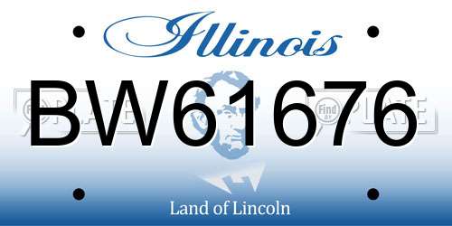 BW61676 Illinois License Plate