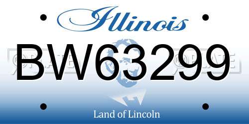 BW63299 Illinois License Plate