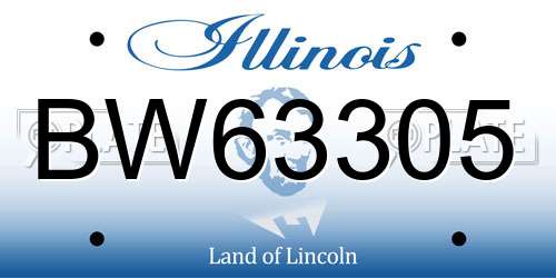 BW63305 Illinois License Plate