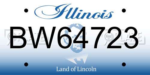 BW64723 Illinois License Plate