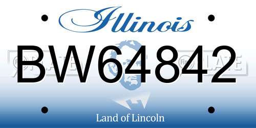 BW64842 Illinois License Plate