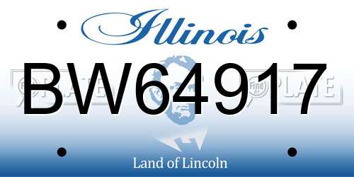 BW64917 Illinois License Plate