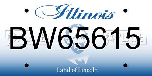 BW65615 Illinois License Plate