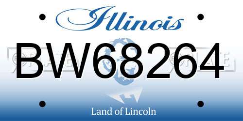 BW68264 Illinois License Plate