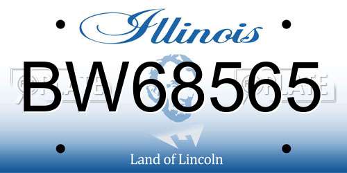 BW68565 Illinois License Plate