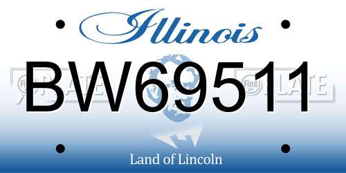 BW69511 Illinois License Plate
