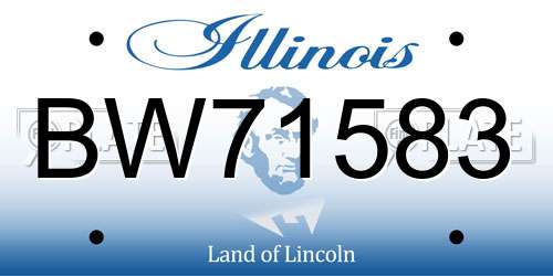 BW71583 Illinois License Plate