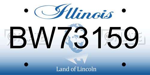 BW73159 Illinois License Plate