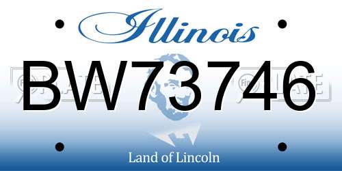 BW73746 Illinois License Plate