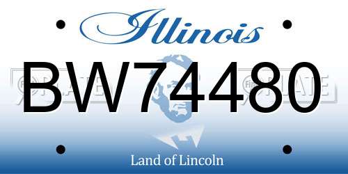 BW74480 Illinois License Plate