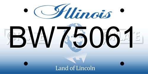 BW75061 Illinois License Plate