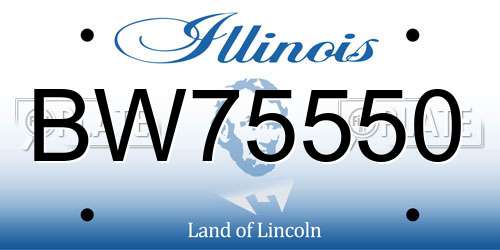 BW75550 Illinois License Plate