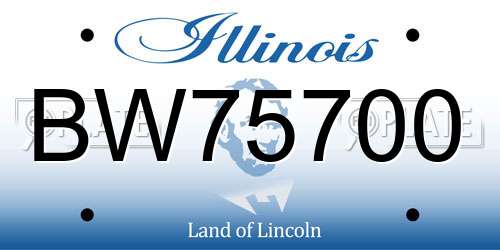 BW75700 Illinois License Plate