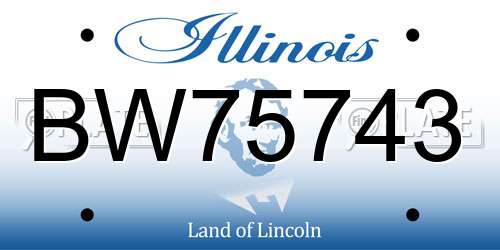 BW75743 Illinois License Plate