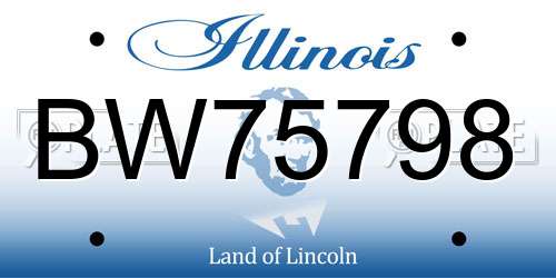 BW75798 Illinois License Plate