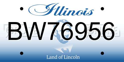 BW76956 Illinois License Plate