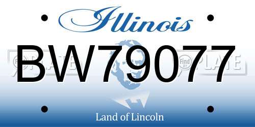 BW79077 Illinois License Plate