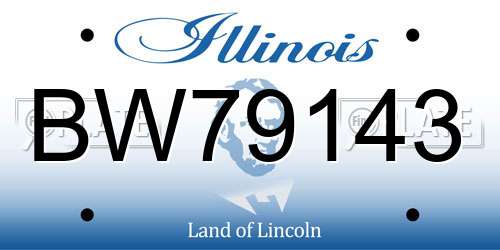 BW79143 Illinois License Plate