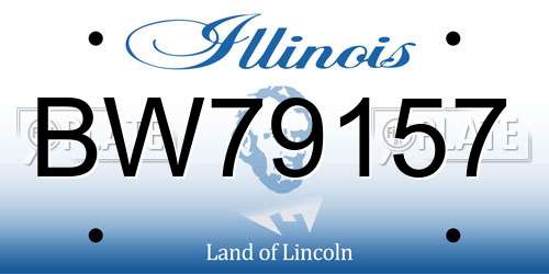 BW79157 Illinois License Plate
