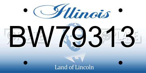 BW79313 Illinois License Plate