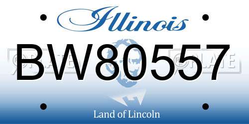 BW80557 Illinois License Plate