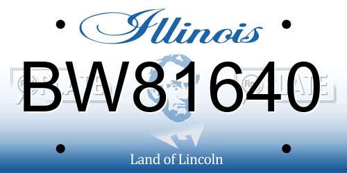 BW81640 Illinois License Plate