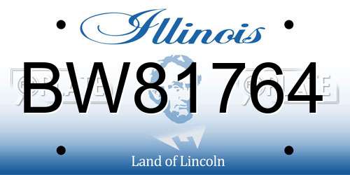 BW81764 Illinois License Plate