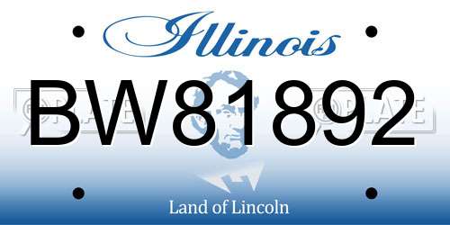 BW81892 Illinois License Plate