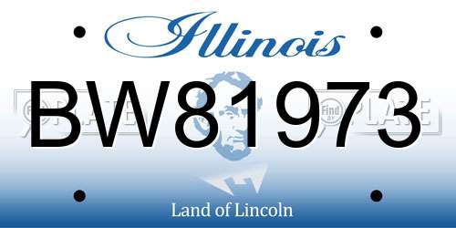 BW81973 Illinois License Plate