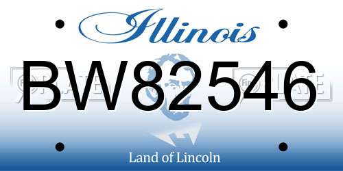 BW82546 Illinois License Plate