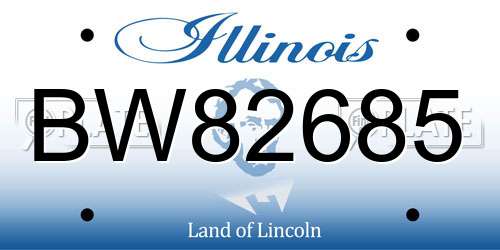 BW82685 Illinois License Plate