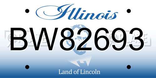 BW82693 Illinois License Plate