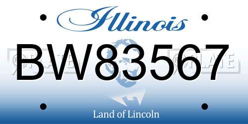 BW83567 Illinois License Plate