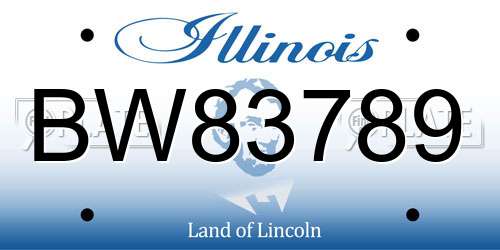 BW83789 Illinois License Plate