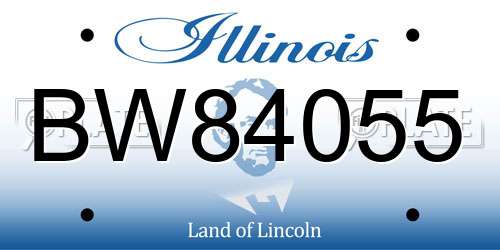 BW84055 Illinois License Plate