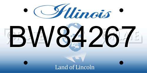 BW84267 Illinois License Plate