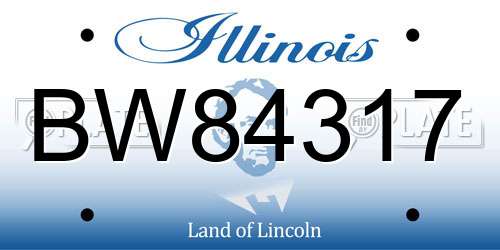 BW84317 Illinois License Plate