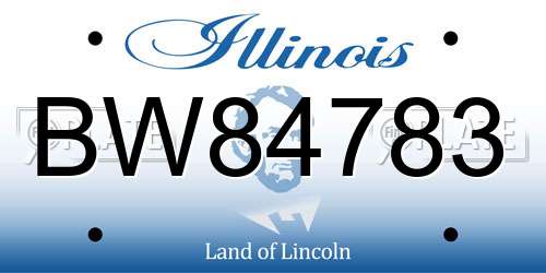 BW84783 Illinois License Plate