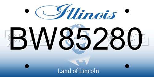 BW85280 Illinois License Plate