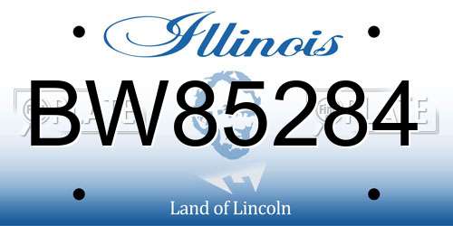 BW85284 Illinois License Plate