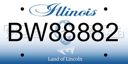 BW88882 Illinois License Plate