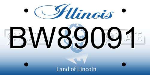 BW89091 Illinois License Plate