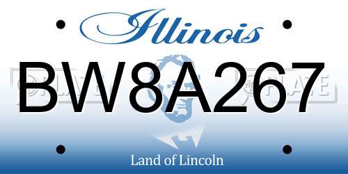 BW8A267 Illinois License Plate
