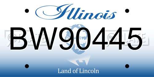 BW90445 Illinois License Plate
