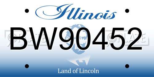 BW90452 Illinois License Plate