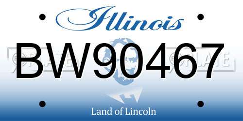 BW90467 Illinois License Plate