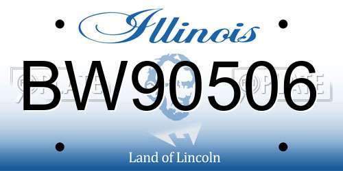 BW90506 Illinois License Plate