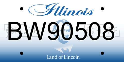 BW90508 Illinois License Plate